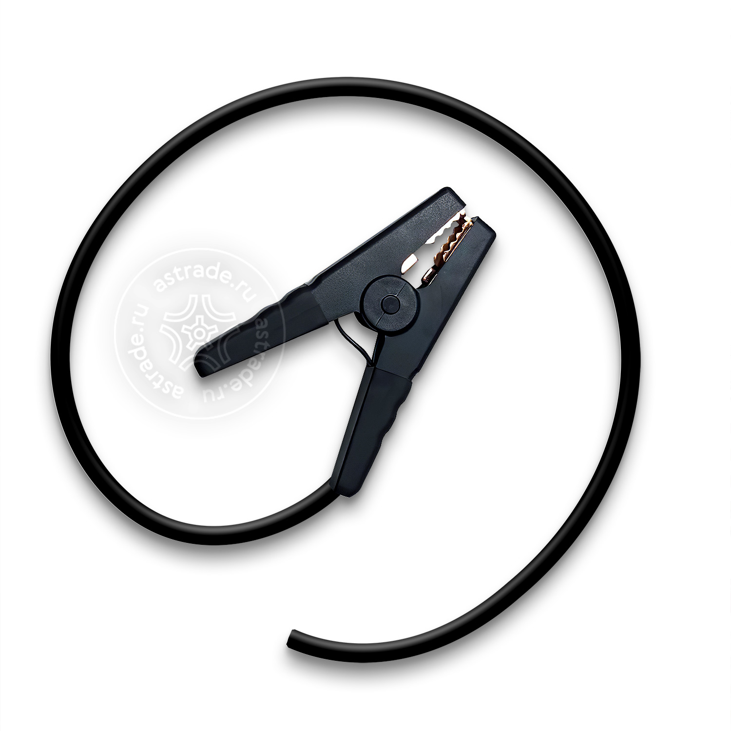 Кабель с зажимом "крокодил" Launch (черный)