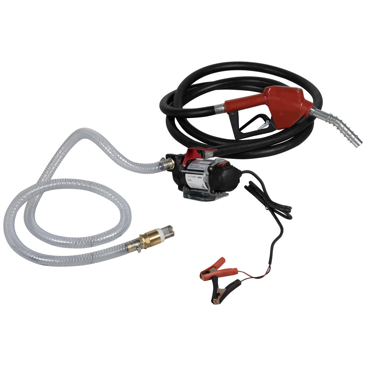 WDK-DYB50HT Электрический насос для раздачи топлива, 300 Вт, раздаточный шланг 2 м, резиновый шланг 4 м с латунным фитингом