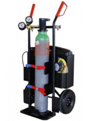 Spin 01.000.310 - Комплект для поиска утечек с помощью азот-водородной смеси с тележкой для баллона 10 л