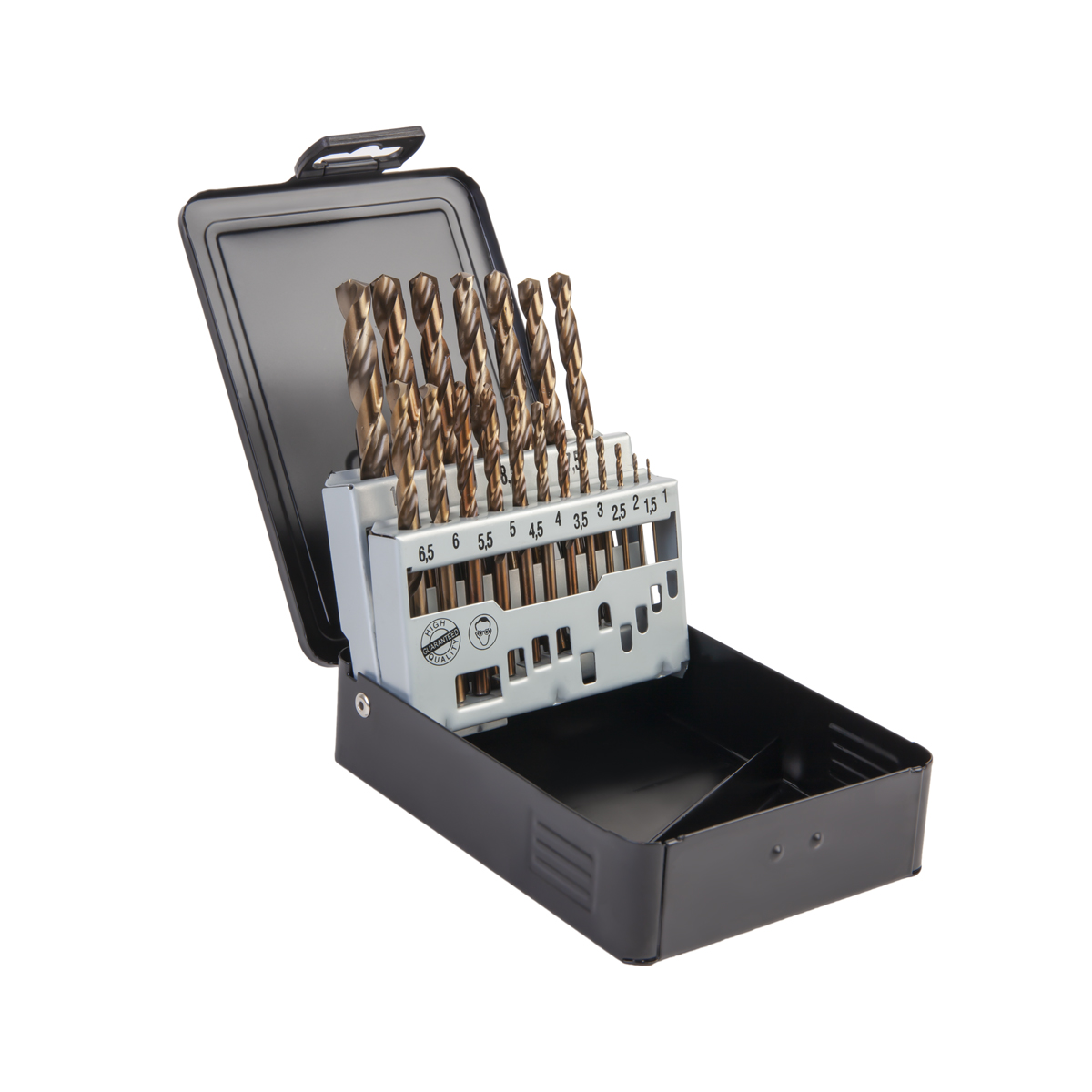 WDK-DC19 Набор сверл по металлу HSS-Co 1-10 мм, 19 предметов