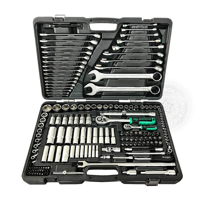 Набор ручных инструментов GARWIN PRO 641150 1/4" и 1/2" (169 предметов)