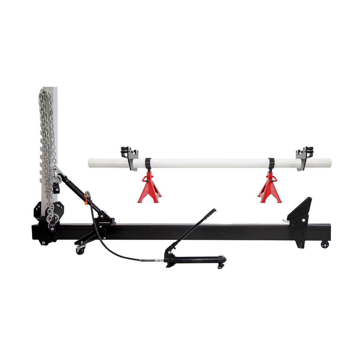 WDK-80700 Стапель кузовной, подкатной. Для мелкого и среднего кузовного ремонта легковых автомобилей. Усилие выправки до 10 тонн. Вес 200кг