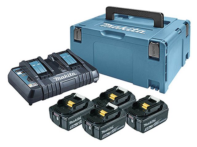 Комплект аккумулятор LXT 18.0 В BL1830B 4 шт. + зарядное устройство DC18RD + кейс MAKPAC