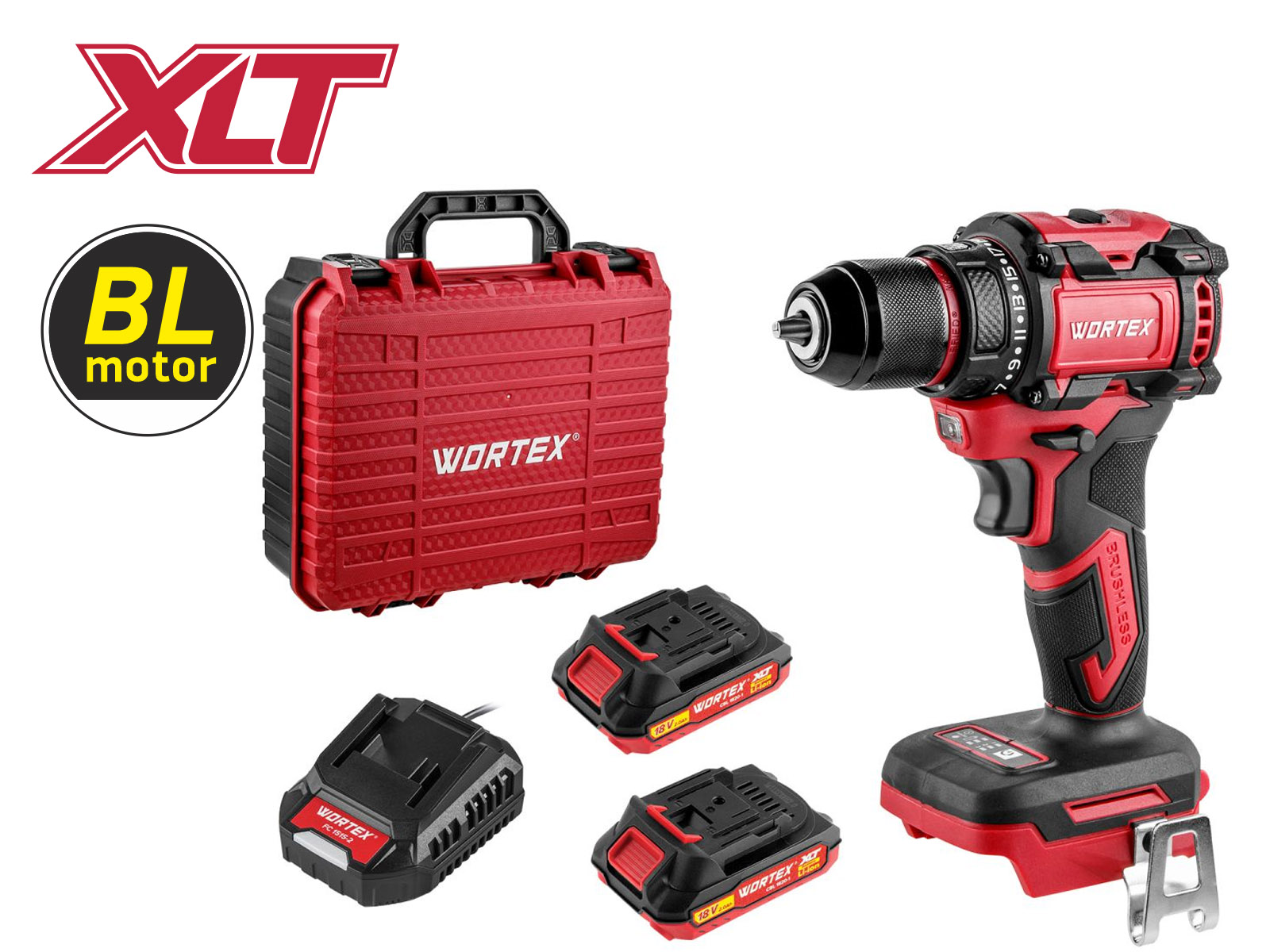 Аккум. дрель-шуруповерт WORTEX BD 2025 DLi в чем. ALL1 XLT БЕСЩЕТ, 18 В, 50 Н*м, 2х2 А*ч, БЗП 10 мм