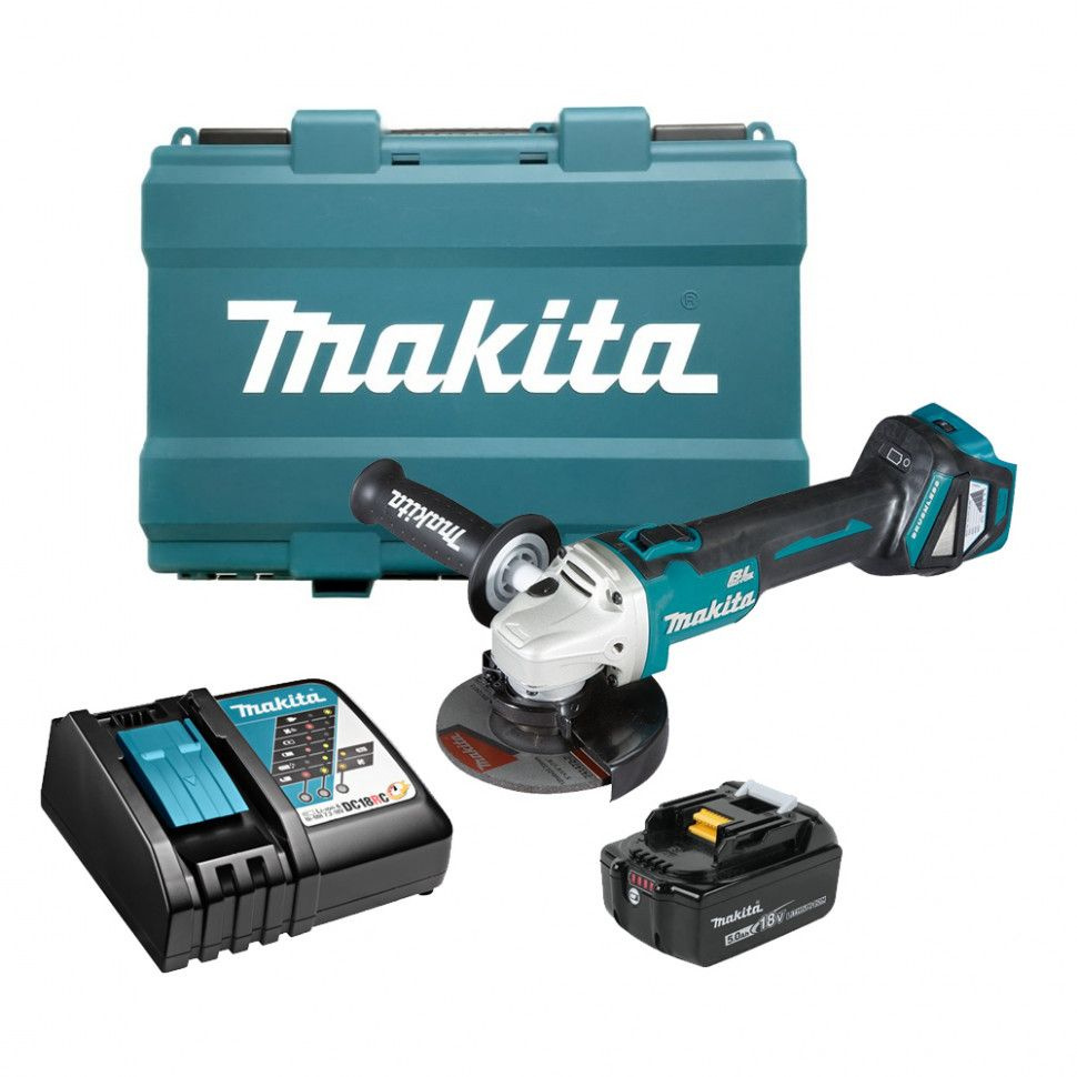 Аккум. углошлифмашина MAKITA LXT DGA 511 RT кейс MakPac 2