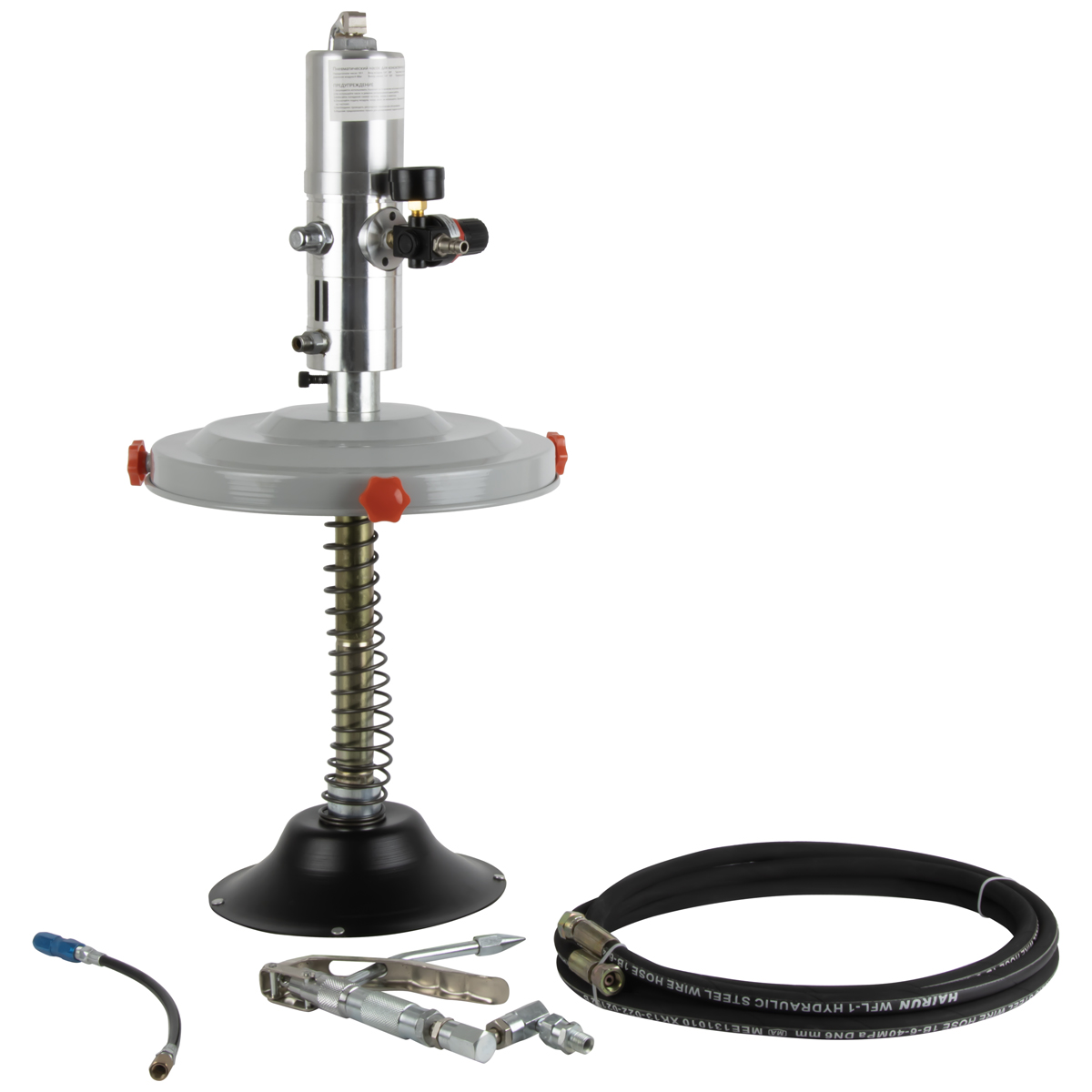 WDK-89860 УСТАНОВКА ПНЕВМАТИЧЕСКАЯ ДЛЯ РАЗДАЧИ ГУСТОЙ СМАЗКИ ИЗ БОЧЕК: Нагнетатель густой смазки