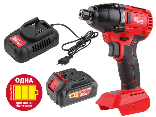 Аккум. ударный гайковерт WORTEX CWR 0118 в кор. ALL1 + АКЦИЯ (комплект с АКБ и ЗУ со скидкой)