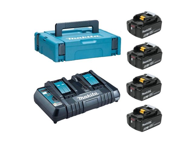 Комплект аккумулятор  LXT 18.0 В BL1860B 4 шт. + зарядное устройство DC18RD в кейсе