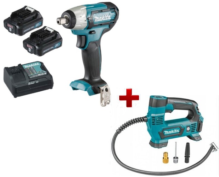 Аккум. ударный гайковерт MAKITA CXT TW 141 DWAE в чем. + АКЦИЯ Аккум. компрессор MP 100 DZ