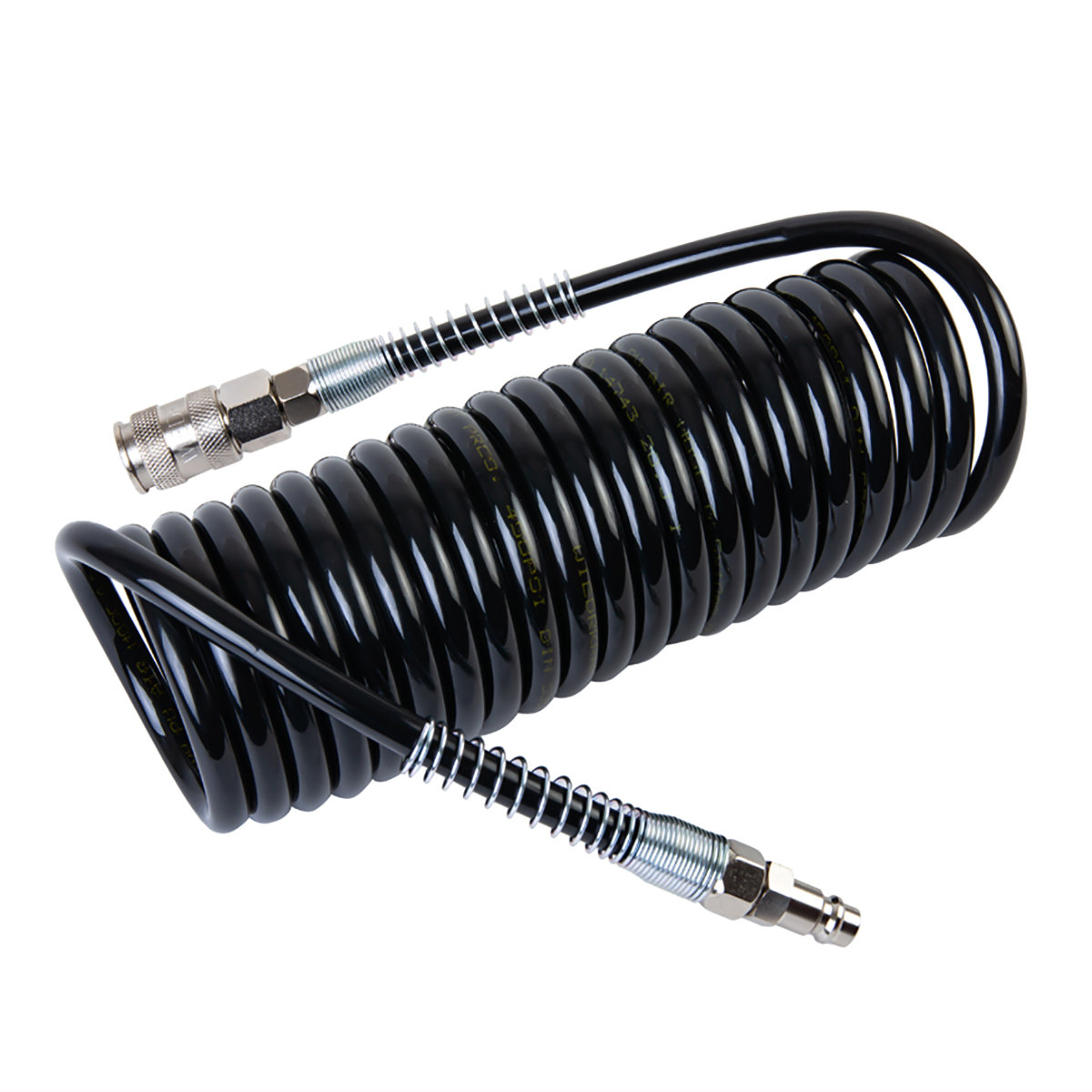 WDK-65757 Шланг спиральный полиуретановый с БРС, 6.5x10 мм, 5 м