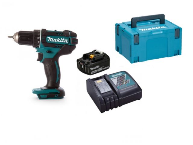 Аккум. дрель-шуруповерт MAKITA LXT DDF 482 Z MAKPAC + АКЦИЯ (1 аккумулятор, зарядное)