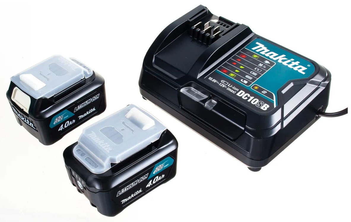 Аккумулятор BL1041B 4.0 Ah (2 шт) + зарядное DC10SB MAKITA в кейсе