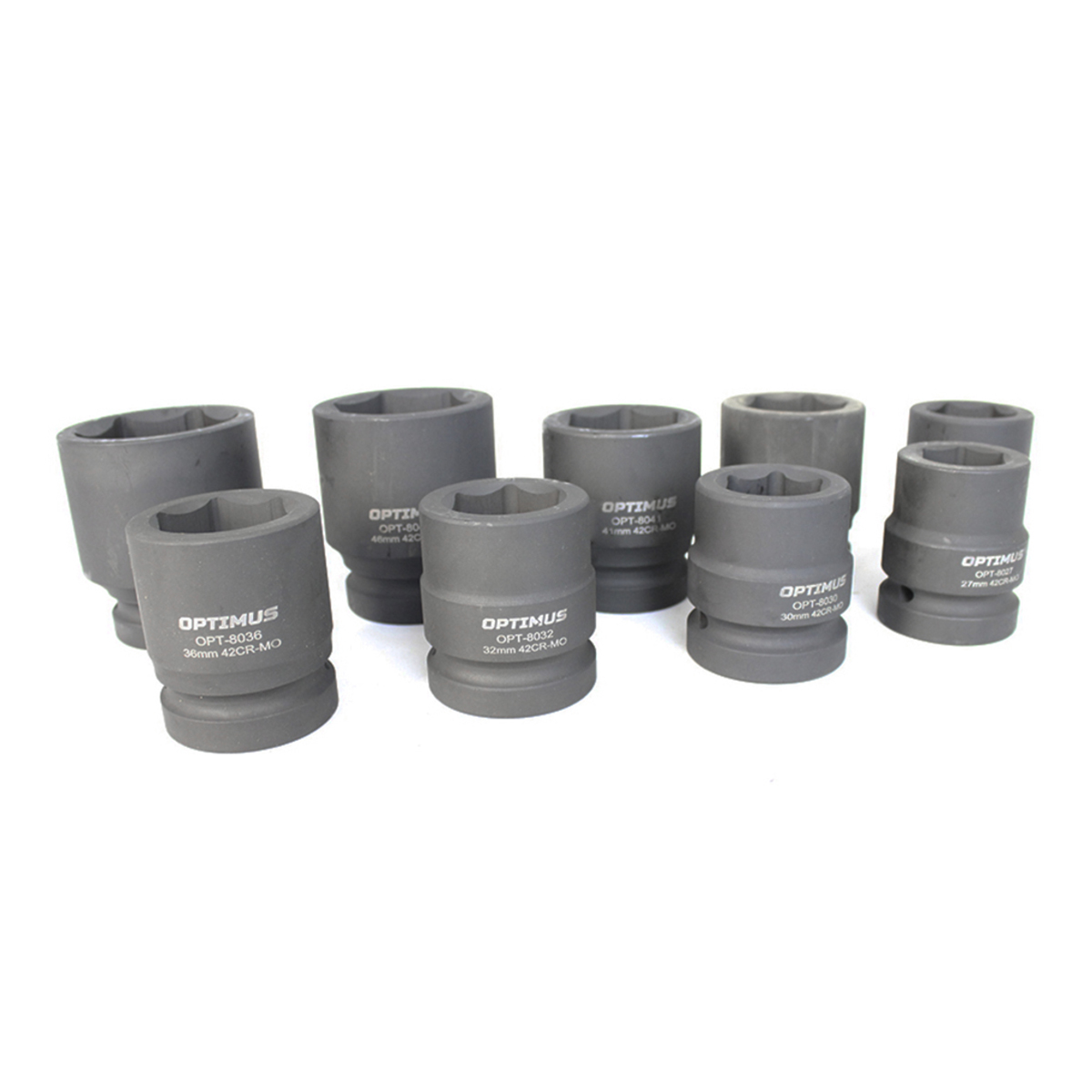 OPT-80109 Набор ударных головок 1", 27-50 мм, 9 предметов