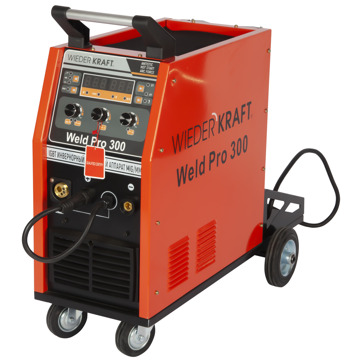 WELD Pro 300 Сварочный аппарат инверторный 300A, 380В MIG/MAG/MMA/Lift TIG с горелкой 24AK