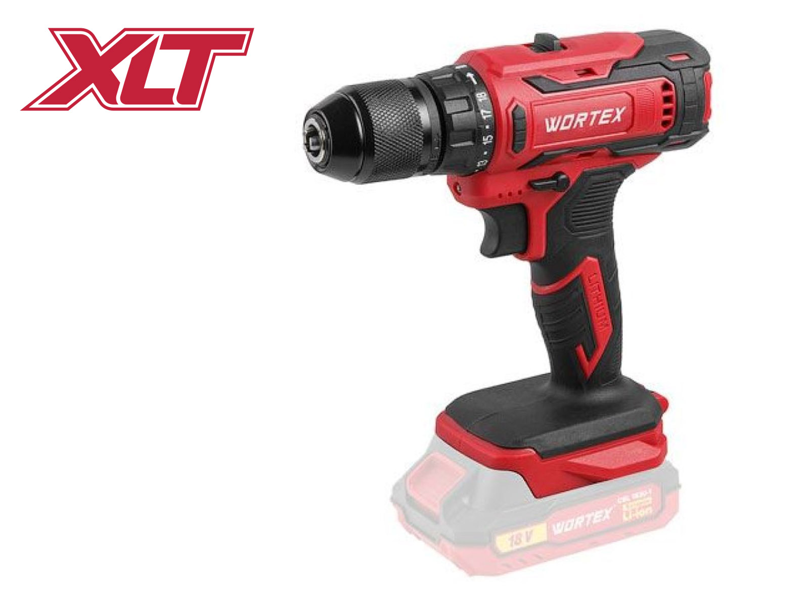 Аккум. дрель-шуруповерт WORTEX BD 1820-1 Li в кор. ALL1 XLT SOLO 18 В, 30 Н*м, БЗП(мет.) 13 мм