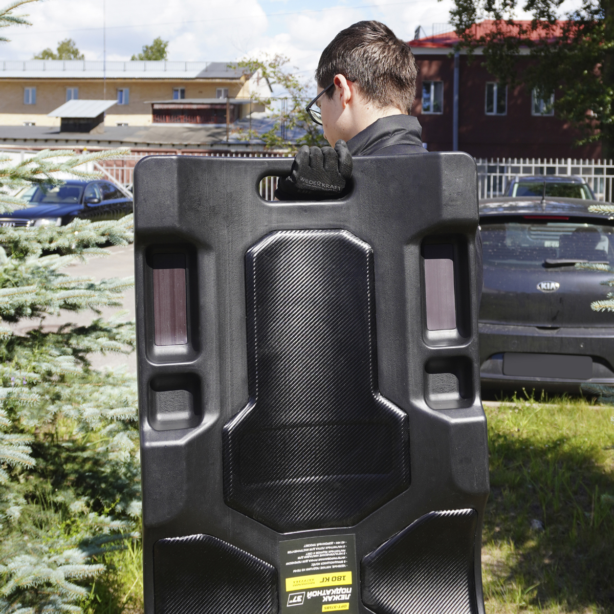 OPT-37185 Лежак ремонтный, подкатной, пластиковый, 37"