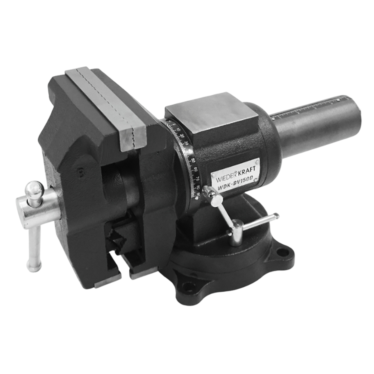 WDK-BV150D Профессиональные слесарные тиски 150 мм, регулировка в двух плоскостях 360 градусов