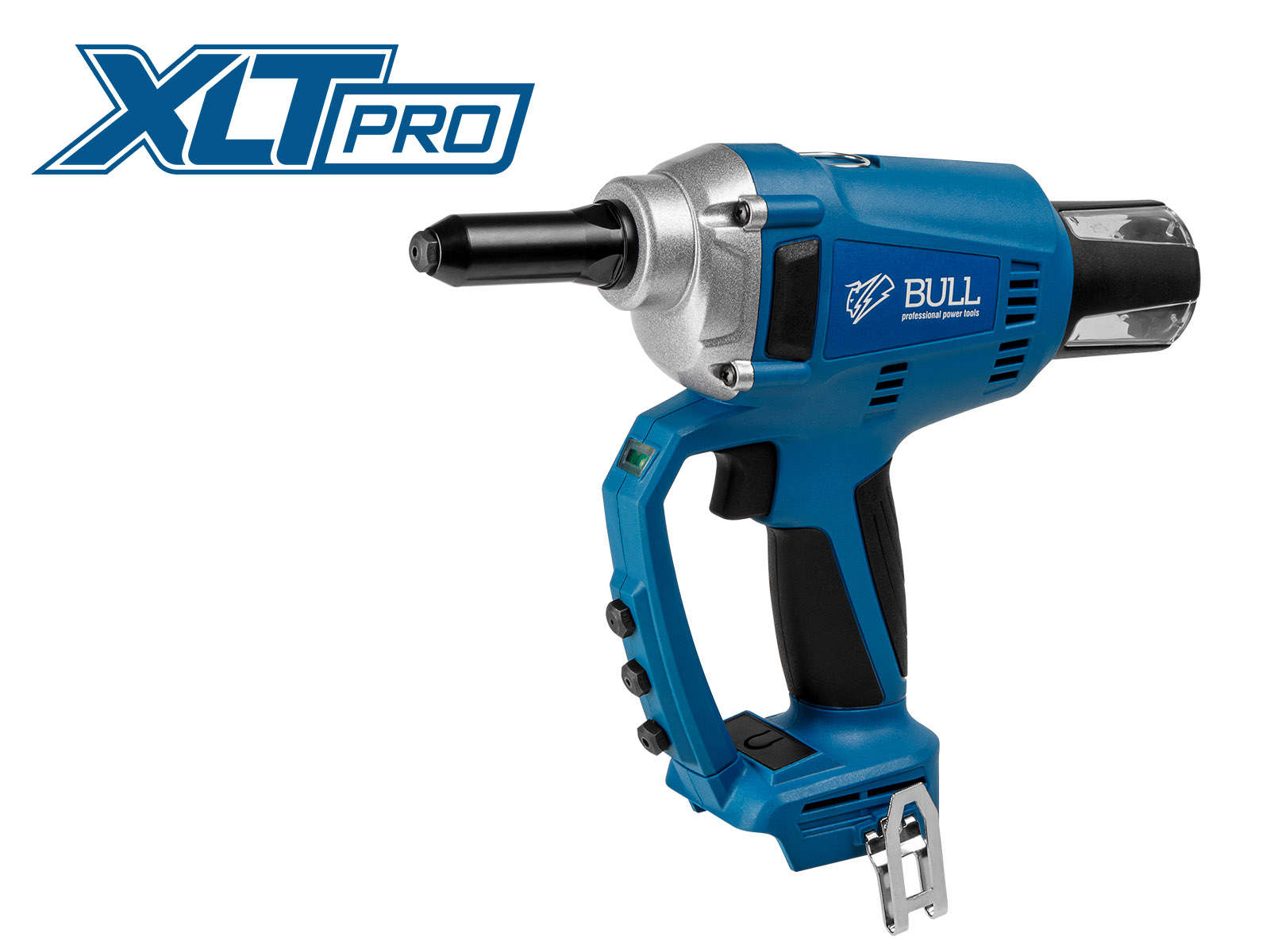 Аккум. заклепочный пистолет BULL CRG 1018 в кор. XLTpro SOLO, БЕСЩЕТ., 25 мм, 10000 Н