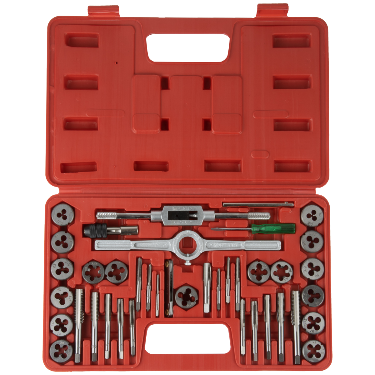 OPT-MTDS40 Набор метчиков и плашек М3 - 12, метрическая резьба, 40 предметов