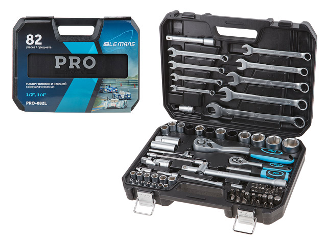Набор головок и ключей 82пр. 1/4",1/2" PRO STARTUL LE MANS (PRO-082L)