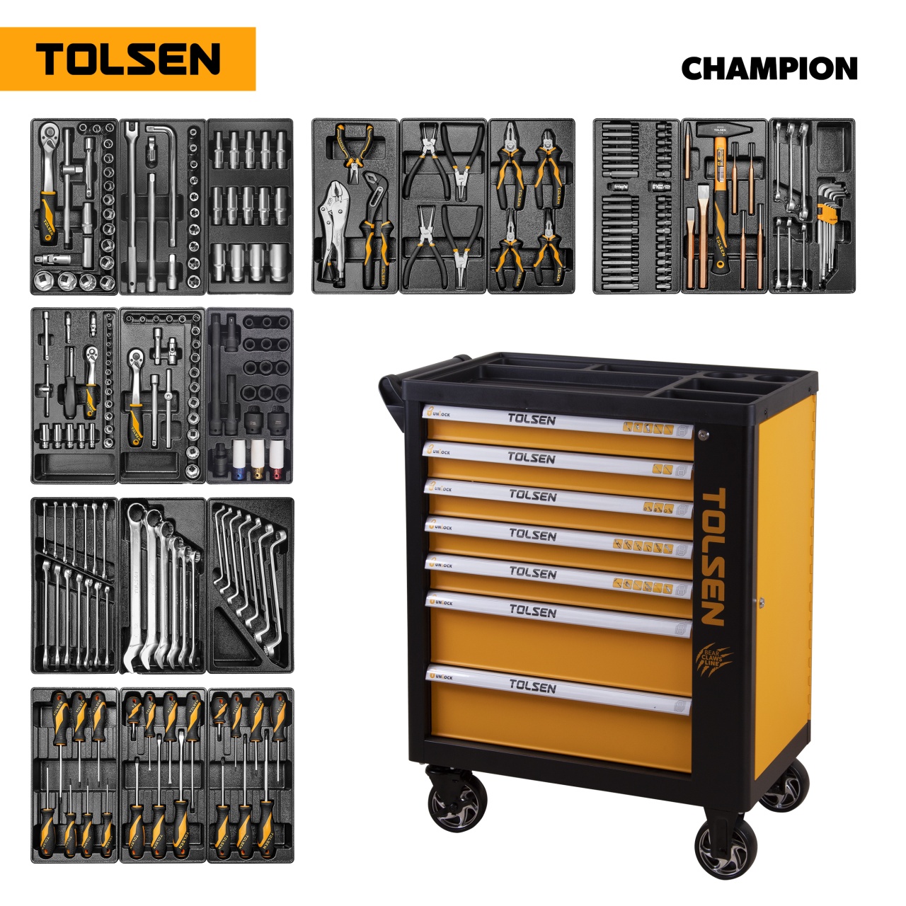 Набор инструментов 239 предметов, TOLSEN TT85416W "CHAMPION" 