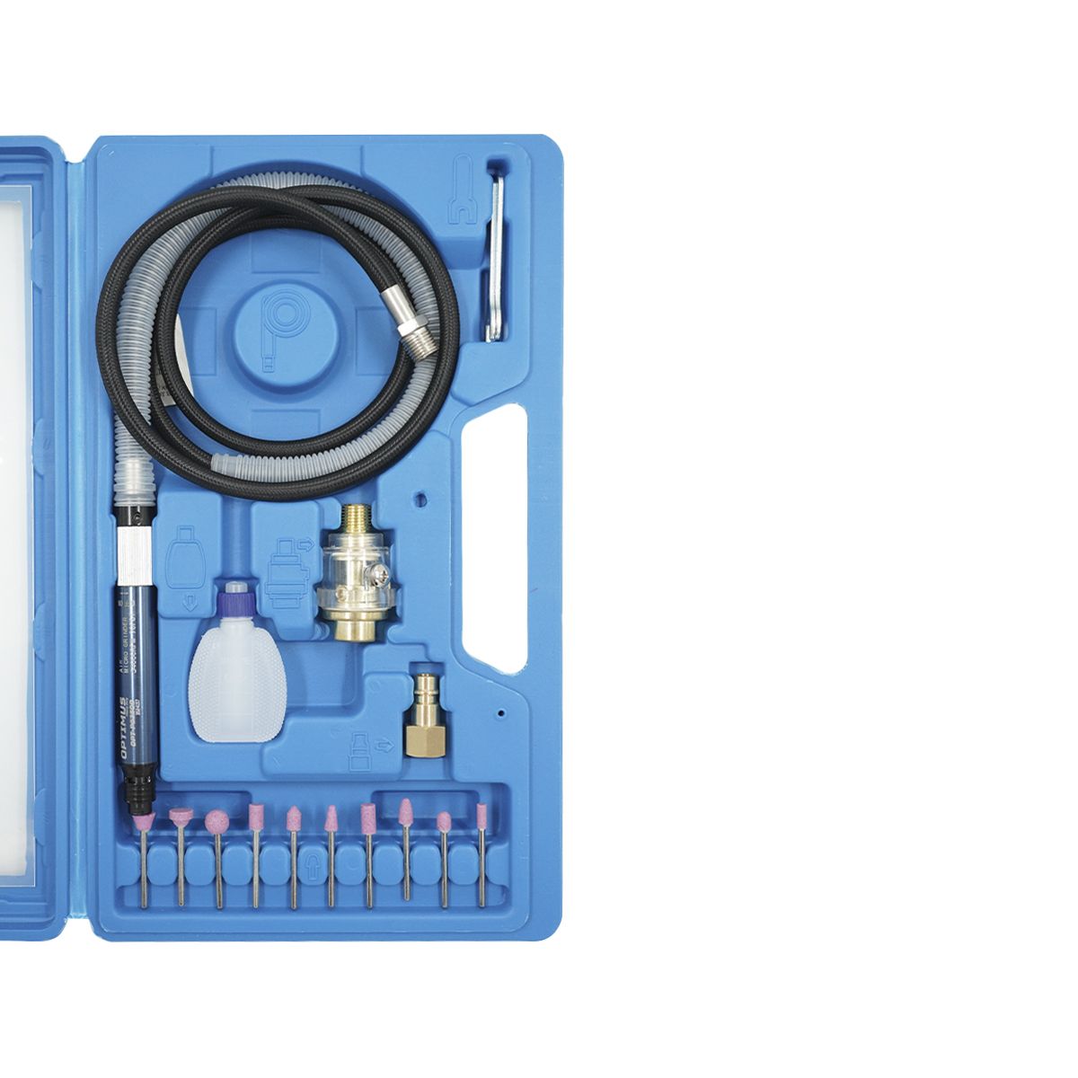 OPT-PG350D Прямая пневматическая бормашинка, 54000 об/мин, 17 предм.