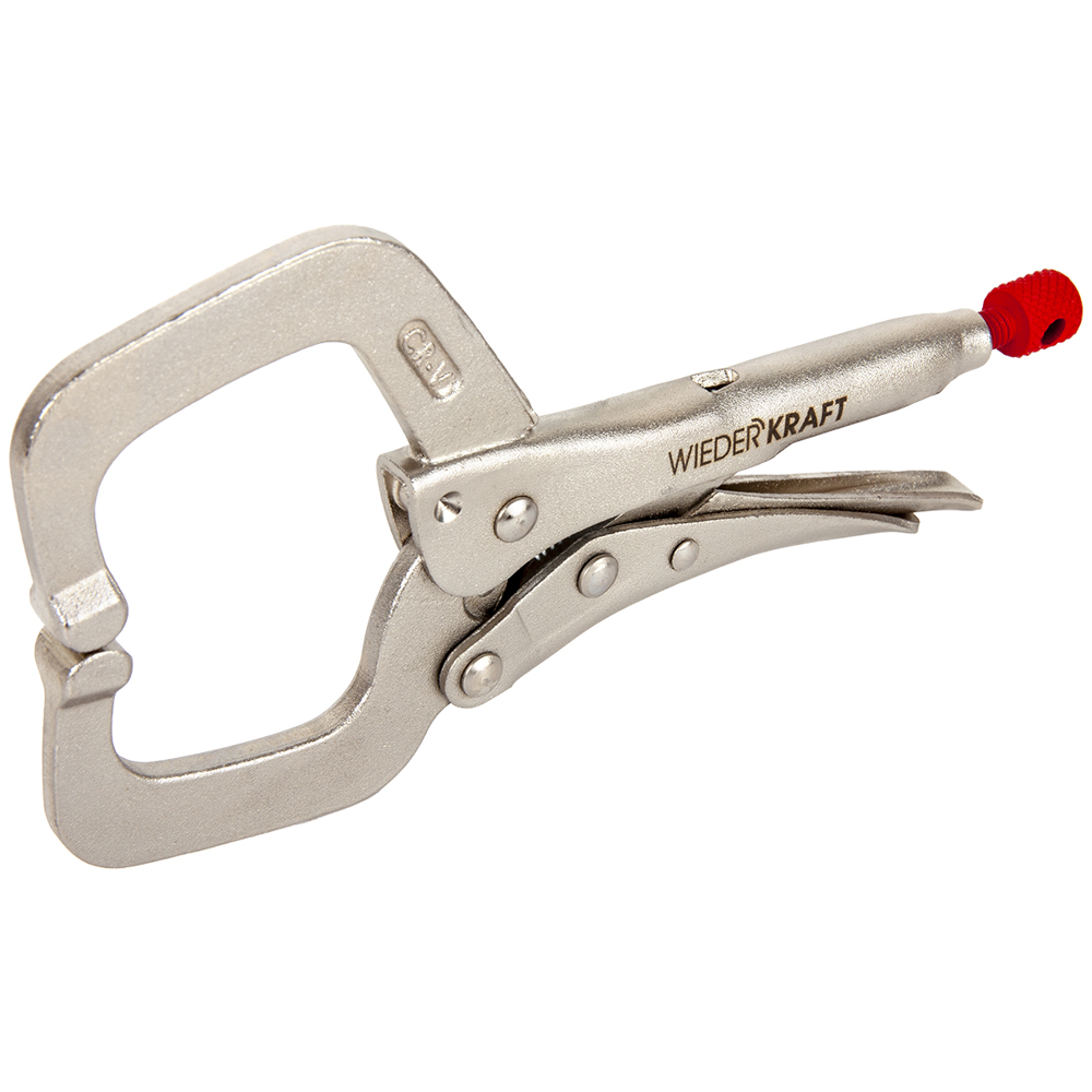 WDK-65052 Зажимные клещи  регулируемые с  фиксатором с удлиненными губками. Струбцины сварочные