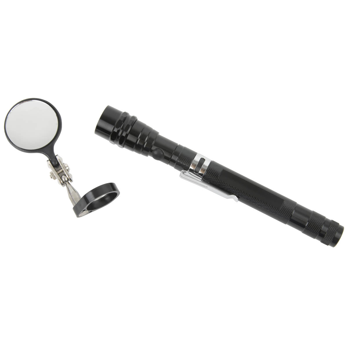 WDK-65453 Фонарик на гибкой рукоятке с зеркалом, 3 светодиода, магнит, длина 170-550 мм