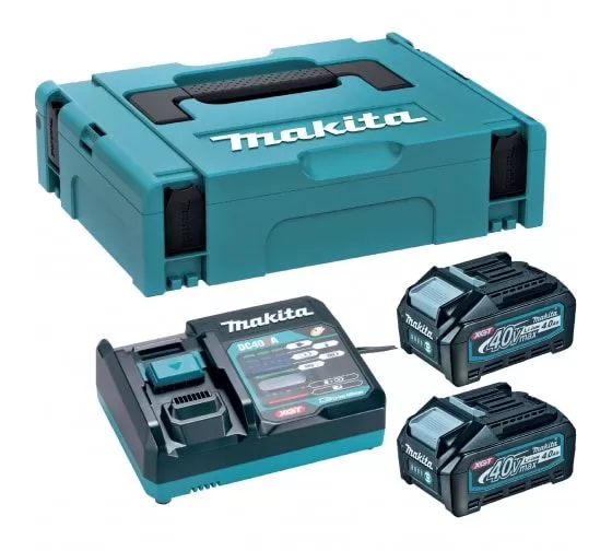 Комплект PSK MKP1G002 40V XGT аккумулятор  BL4040 (2 шт.) + зарядное устройство DC40RA XGT в кейсе