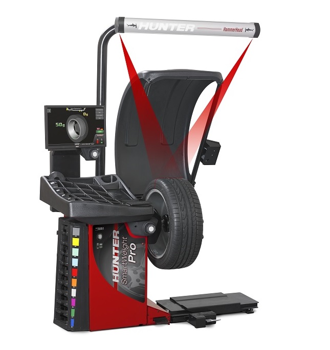 Балансировочный стенд Hunter SmartWeight Pro с крыльчатой гайкой